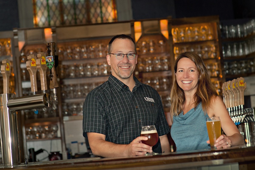 Jason & Kris Spaulding, Owners of Brewery Vivant. Photo by: Elizabeth Kadwell Photography ©